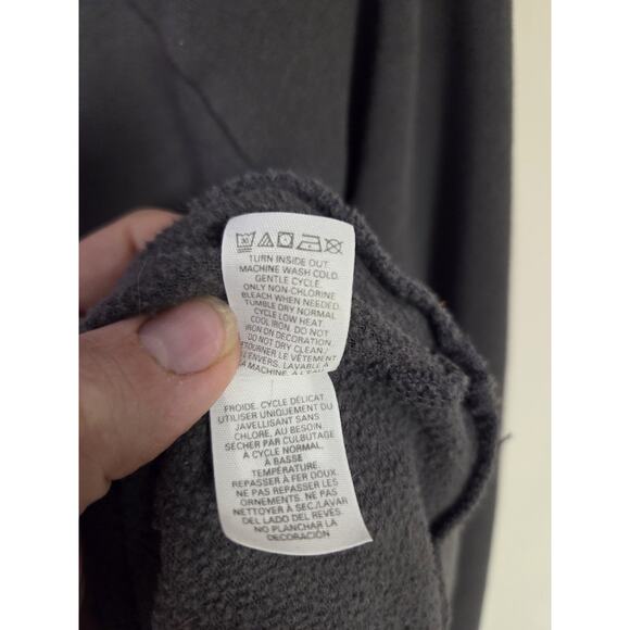 Victorias Secret Crewneck Sweatshirt Gray Sequin Heart Sparkle Size Large - Picture 5 of 9